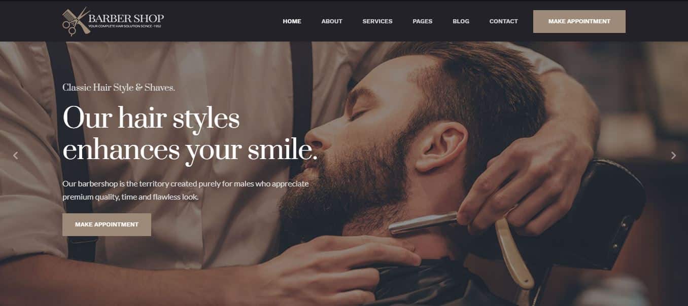 BarberShop & Hair Salon HTML Template - Go WP Themes